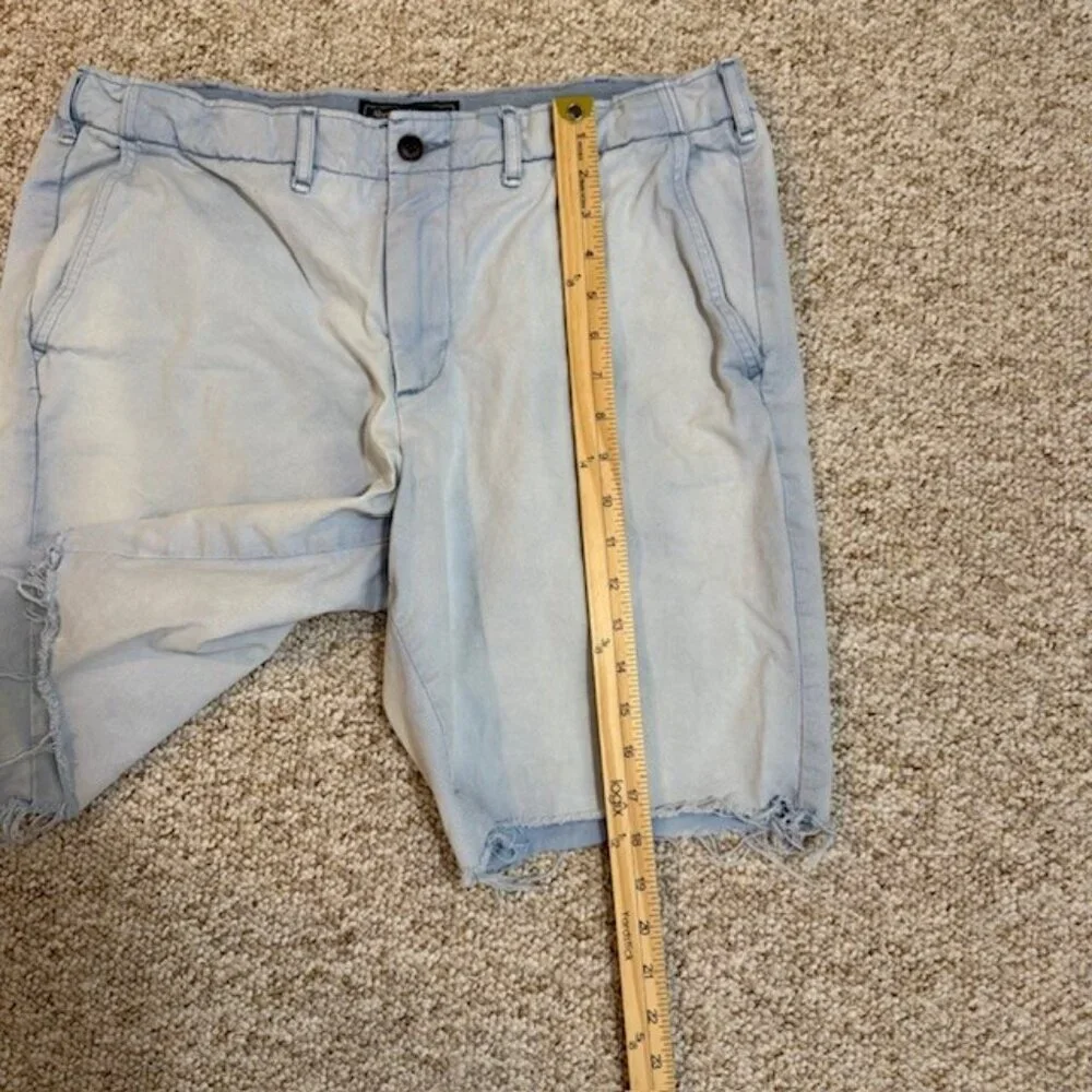 Vintage Abercrombie And Fitch Men’s Distressed Cut Off Blue Shorts Size 33 - Picture 9 of 12